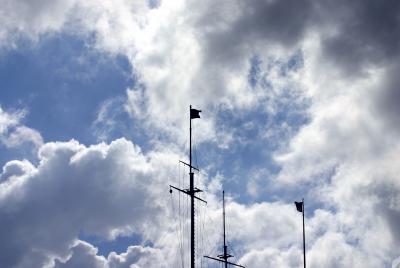 Clouds and Flag Poles