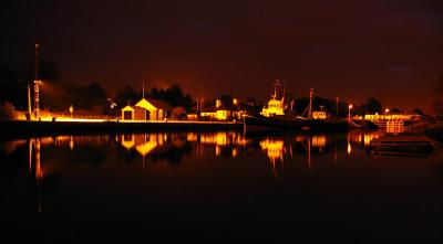 Night reflections Canal Basin Corpach