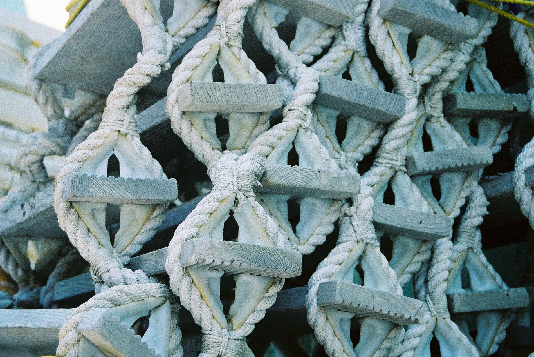 Interesting photo of the rope ladder on the ferry boat