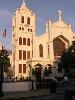 Church in sunlight on Duvall St.JPG