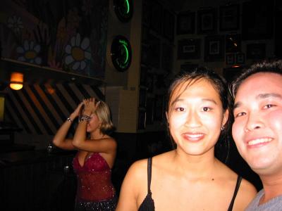 Random Big Guns girl in the background . and Julie and Hank