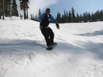 Andrew. right before he sprays the ice