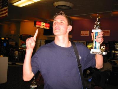 Jay and his One-th Place Trophy