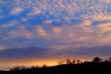 Winter sunset over Penrhiwcaradoc Farm, Mountain Ash
