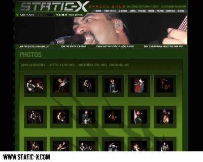 Static-X website December 9, 2003 gallery