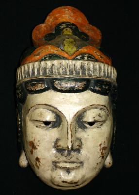 Japanese Theatrical Mask of Kwanyin - Goddess of Mercy & Compassion