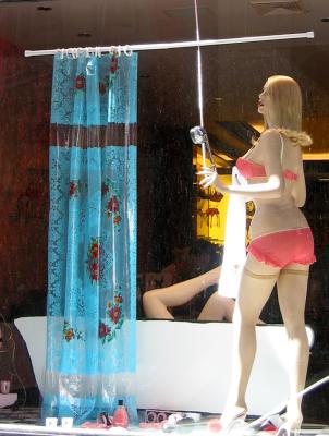 Stepping into the Bath at  Agent Provocateur on Mercer Street SOHO