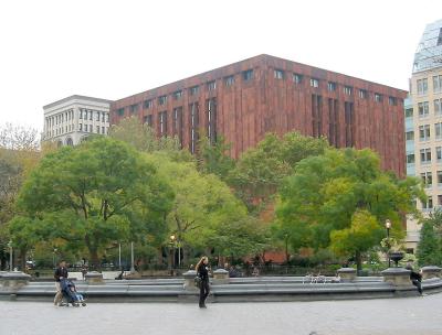 Fountain & NYU Library