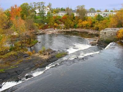 Waterfull and autumn trees