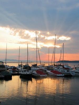 Sunset Lake Champlain