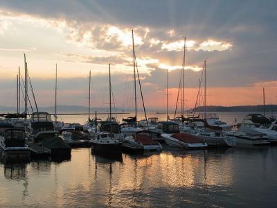 Sunset Lake Champlain