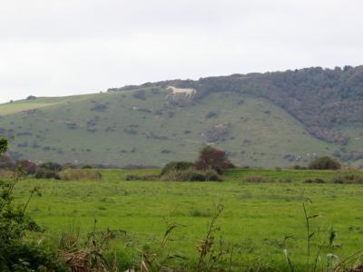 You can just make out the horse on the hill
