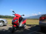 You can rent a motorbike for a closer look at the landscape.