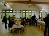 Het zondagmorgenontbijt in het schoolrestaurant