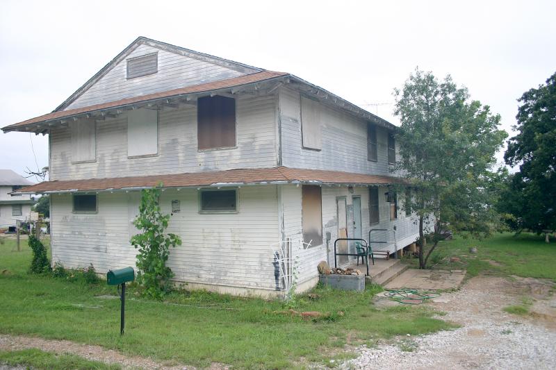 One of many abandoned barracks