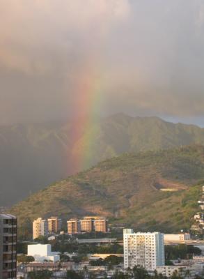 Catching a rainbow from my balcony
