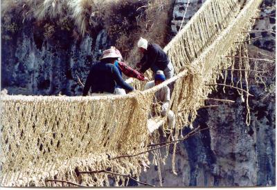 The master bridge builders work their way out from the bridgeheads to meet in the middle