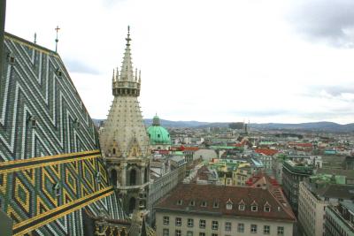 view on Vienna from Stephandsdom Church