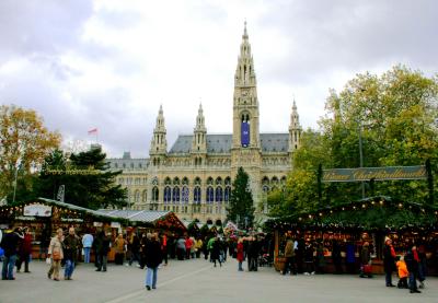 Christmas Market at old town hall in Vienna