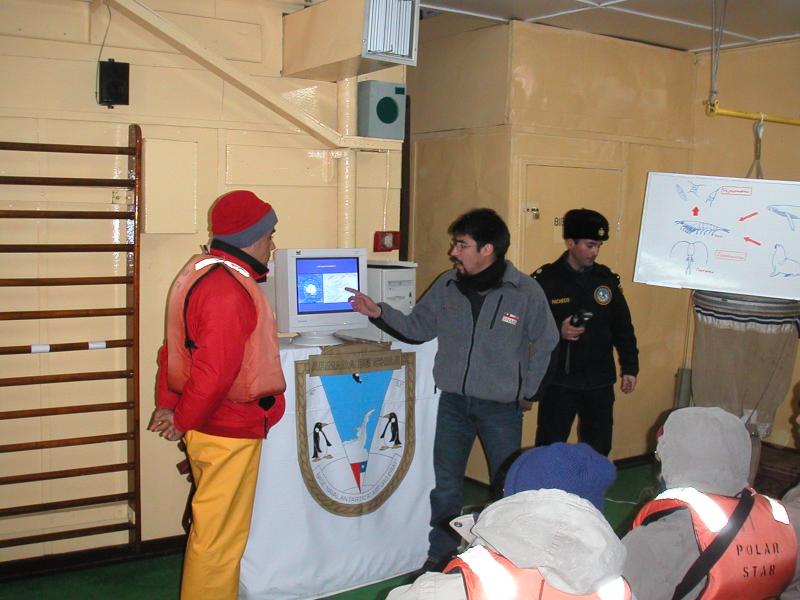 Chilean biologist gives a talk on their research