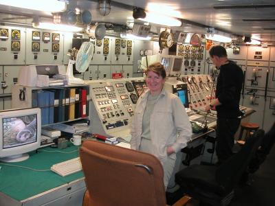 Jackie in the control room