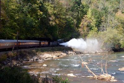 Engine blowing off some steam