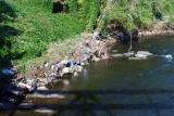 Old cars put along the river bank years ago
