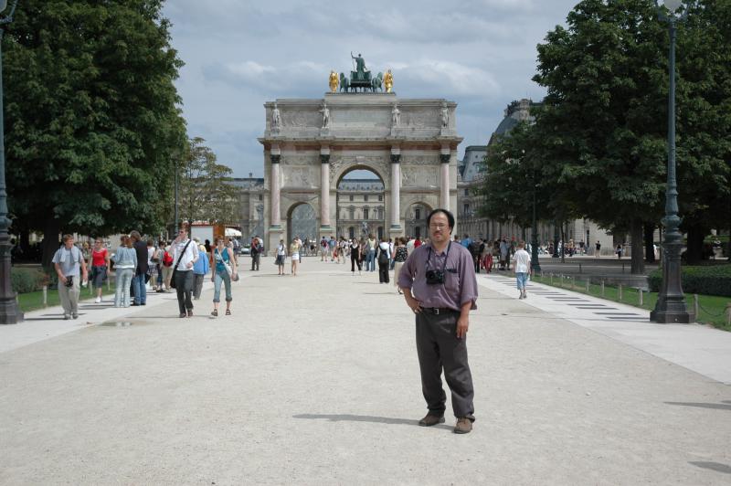 front of Louvre