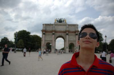 front of Louvre