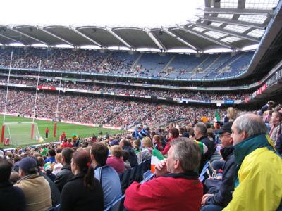 Section of the 46,000 crowd