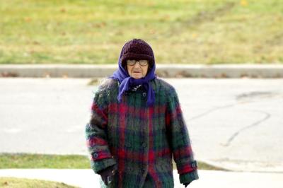 YiaYia, arriving from her walk