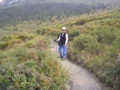 The happy wanderer at Savage River in Denali National Park.
