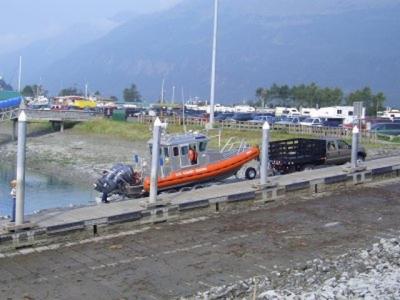 The Coast Guard launching in Veldaz, AK.