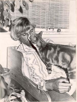 Kris Kras the cat and me, 1977