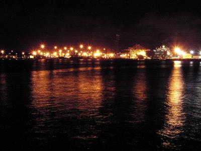 Harbor at night