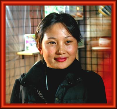 Beautiful lady from tea stall