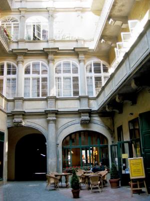 a vegetarian restaurant in the back street