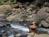 Na Pali coast waterfall mystery lady