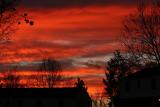 Sunset as viewed from our back yard