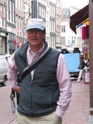 Walking in Amsterdam, Peter and his hat.