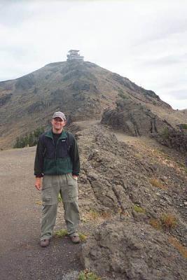 Eric on the way up Mt Washburn