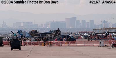 Las Vegas in the background at the 2004 Aviation Nation Air Show stock photo #2167