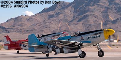 North American P-51 Mustangs at the 2004 Aviation Nation Air Show stock photo #2196