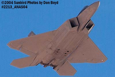 USAF F/A-22 Raptor #AF00-013 at the 2004 Aviation Nation Air Show stock photo #2213