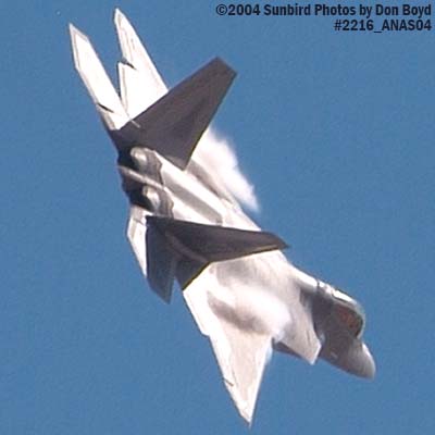 USAF F/A-22 Raptor #AF00-013 at the 2004 Aviation Nation Air Show stock photo #2216