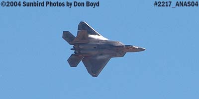 USAF F/A-22 Raptor #AF00-013 at the 2004 Aviation Nation Air Show stock photo #2217