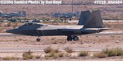 USAF F/A-22 Raptor #AF00-013 at the 2004 Aviation Nation Air Show stock photo #2218