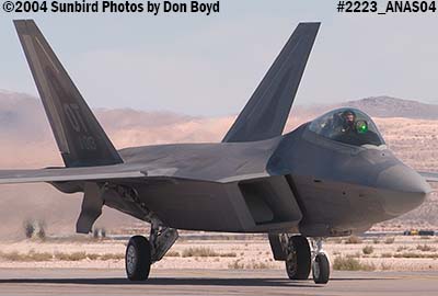USAF F/A-22 Raptor #AF00-013 at the 2004 Aviation Nation Air Show stock photo #2223