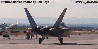 USAF F/A-22 Raptor #AF00-013 at the 2004 Aviation Nation Air Show stock photo #2226