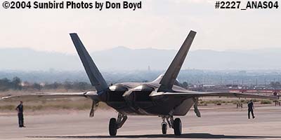 USAF F/A-22 Raptor #AF00-013 at the 2004 Aviation Nation Air Show stock photo #2227